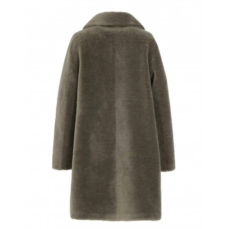 “64006” Reversible Pale Green Wool Coat