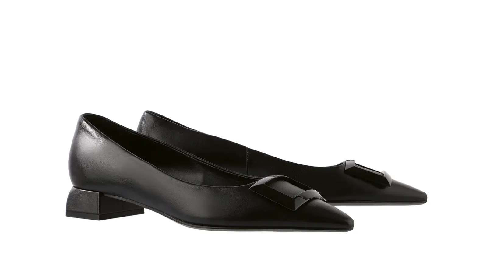 102220 Holly Black Leather Flat