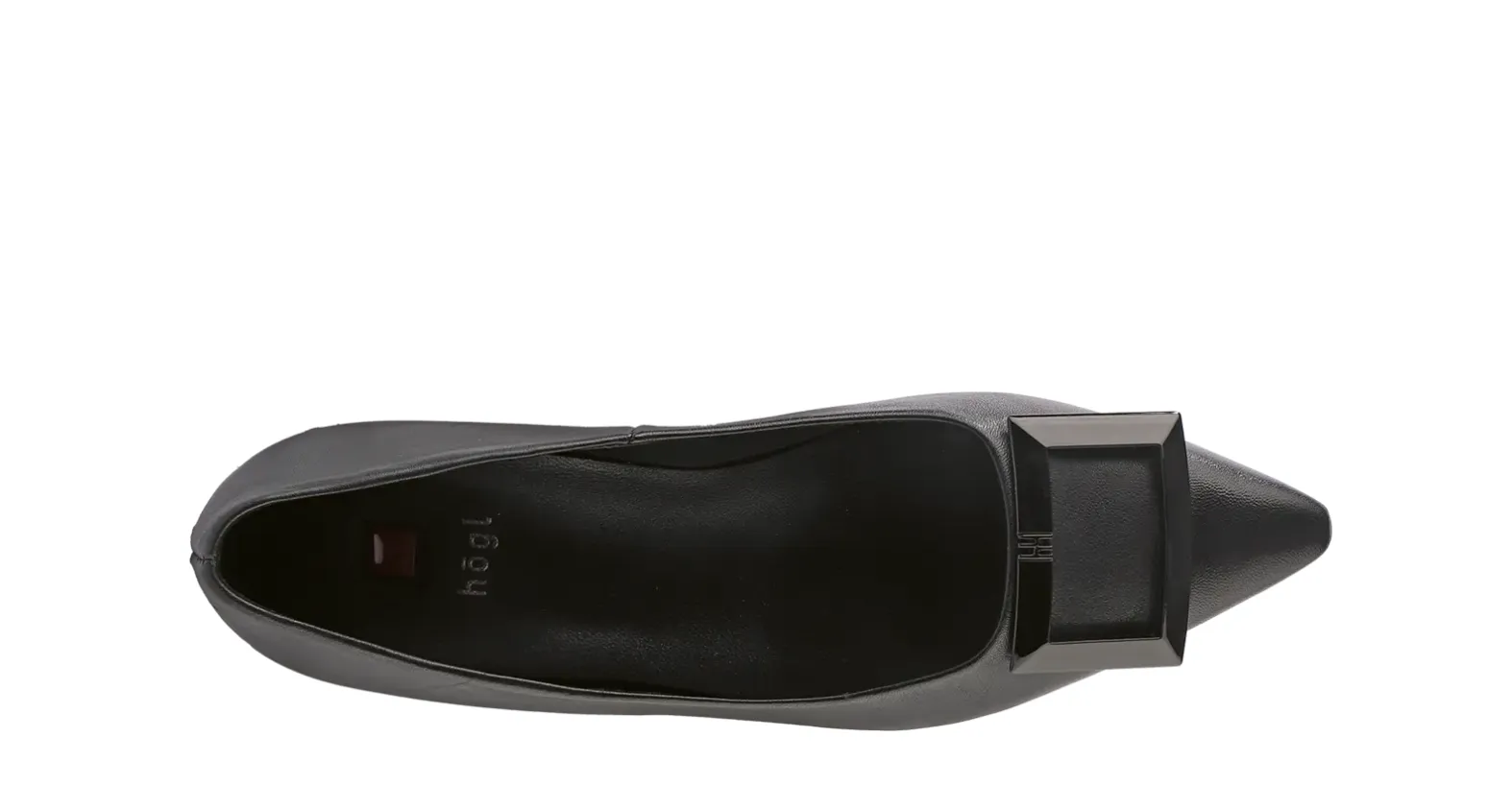 102220 Holly Black Leather Flat