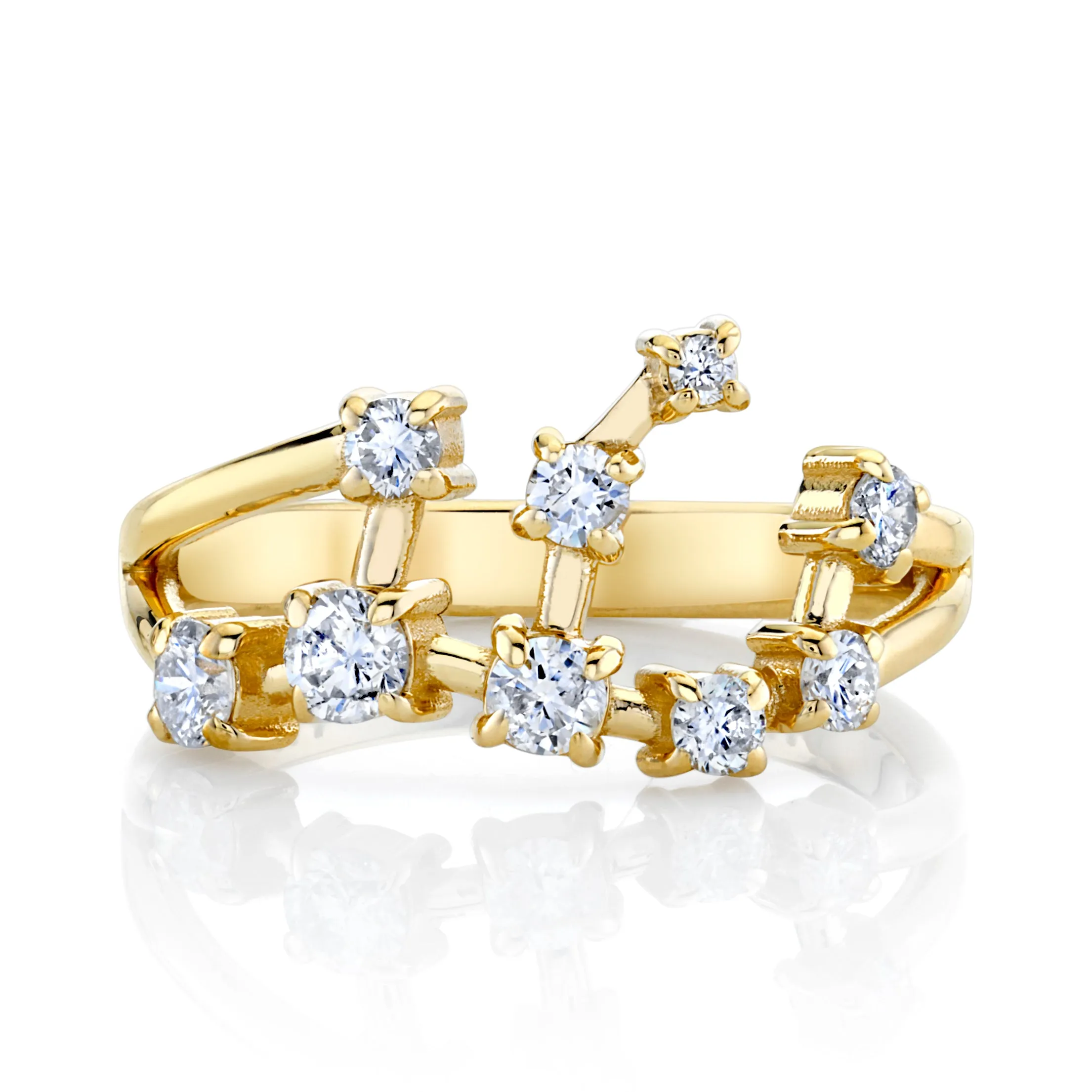 18k Prong Set Virgo Constellation Ring | Ready to Ship