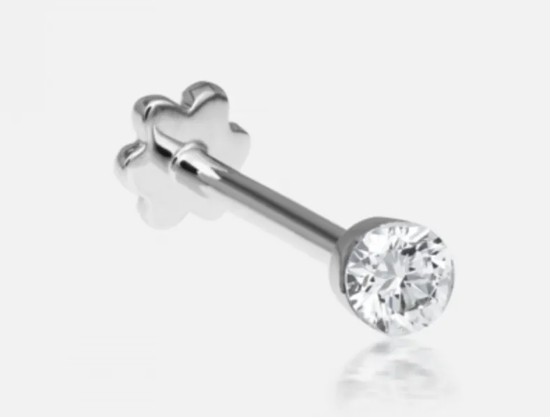 2.5mm Invisible Set Diamond Threaded Stud