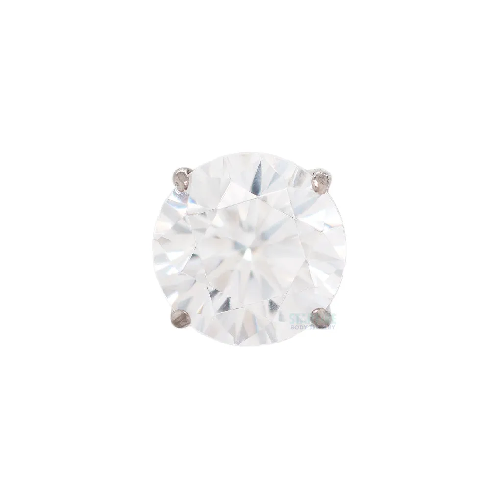 4mm Tiffany Prong-Set Brilliant-Cut Gem - on flatback