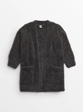 6 Years Charcoal Slouch Fluffy Cardigan | Shop Jumpers and Cardigans | Tu