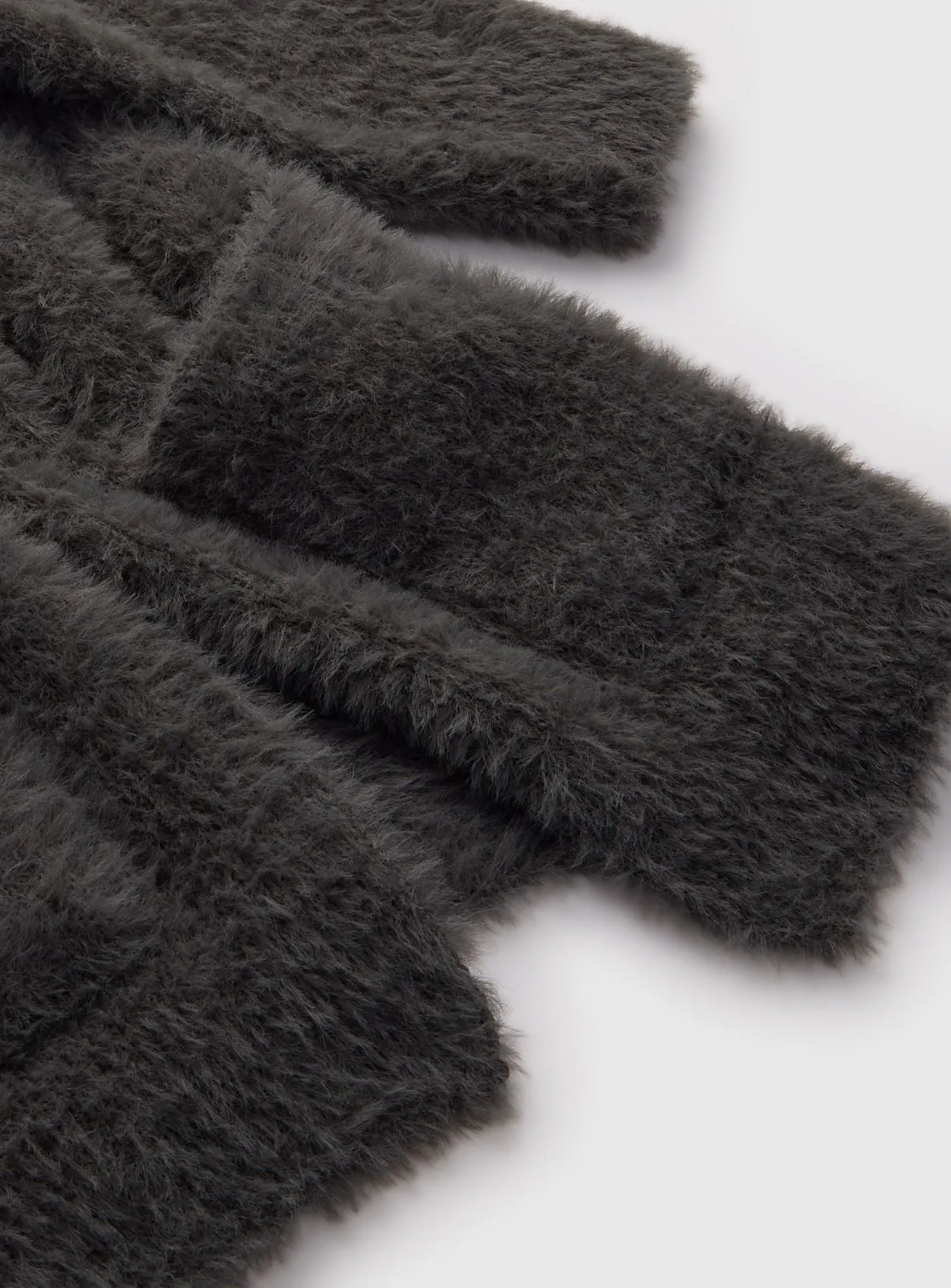 6 Years Charcoal Slouch Fluffy Cardigan | Shop Jumpers and Cardigans | Tu