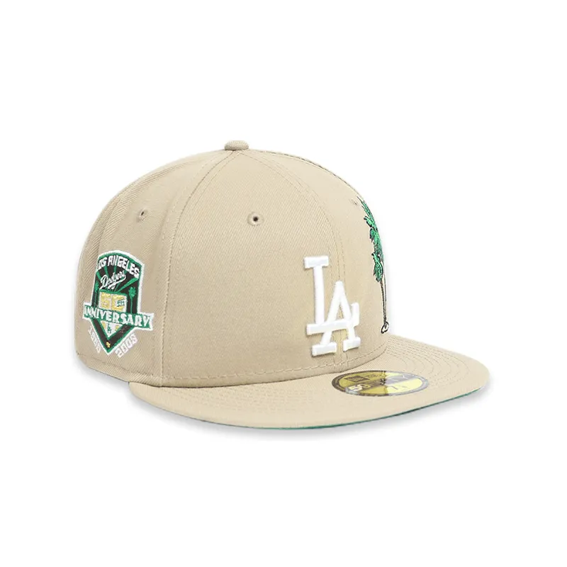 Los Angeles Dodgers 50Th Anniversary Brown Fitted Cap