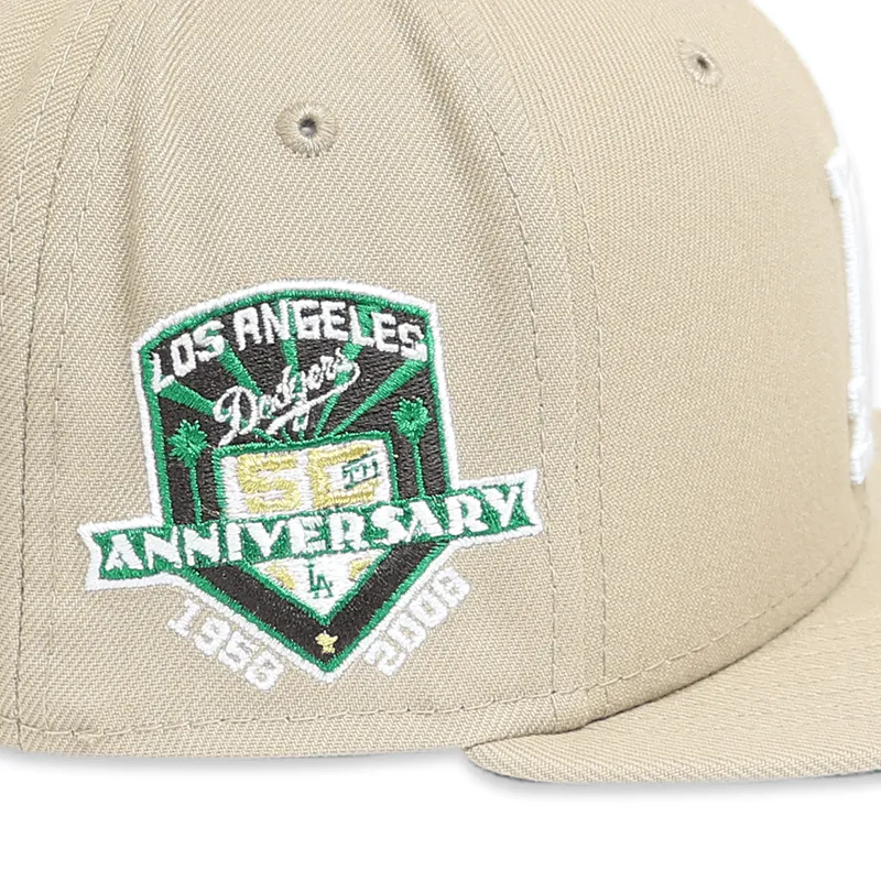 Los Angeles Dodgers 50Th Anniversary Brown Fitted Cap