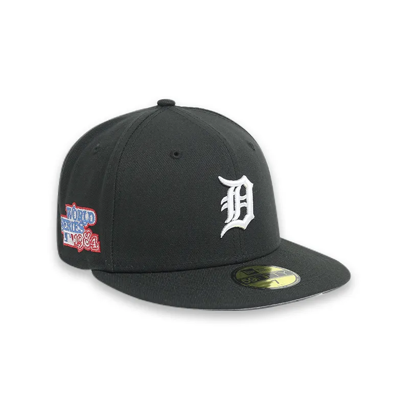 Detroit Tigers 84 WS Black Fitted Baseball Cap