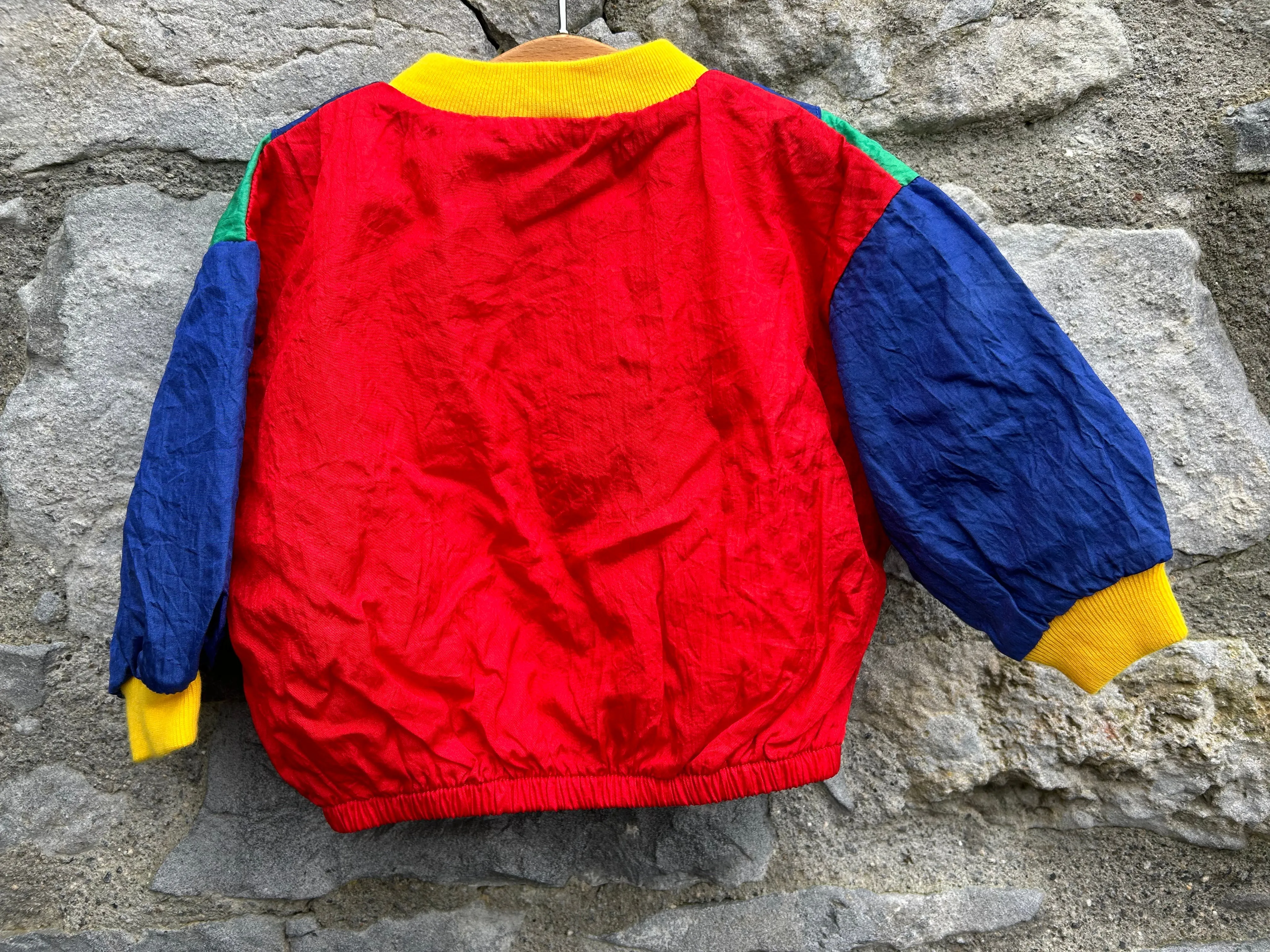 80s vintage red rugby jacket for baby 3-6 months (62-68cm)