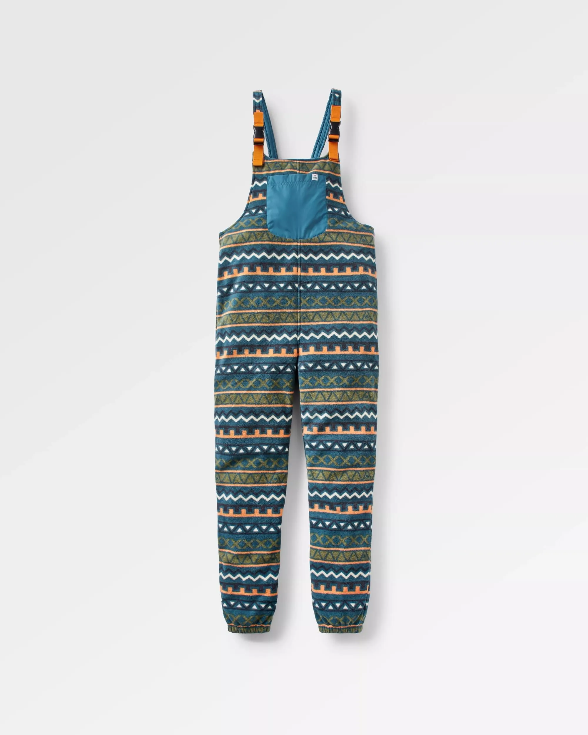 Ace Polar Fleece Dungarees - Retro Geo Mediterranean Google-friendly