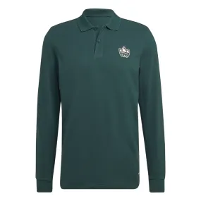 adidas Originals Graphics Campus Long Sleeve Polo Shirt - Green