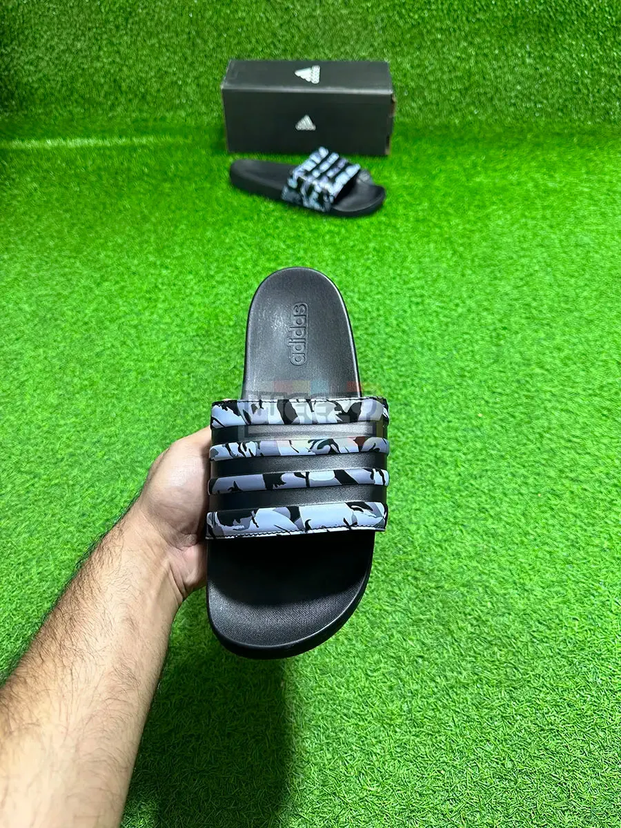 Adidas Stripes Slides (Camo Grey) (Extra Soft)