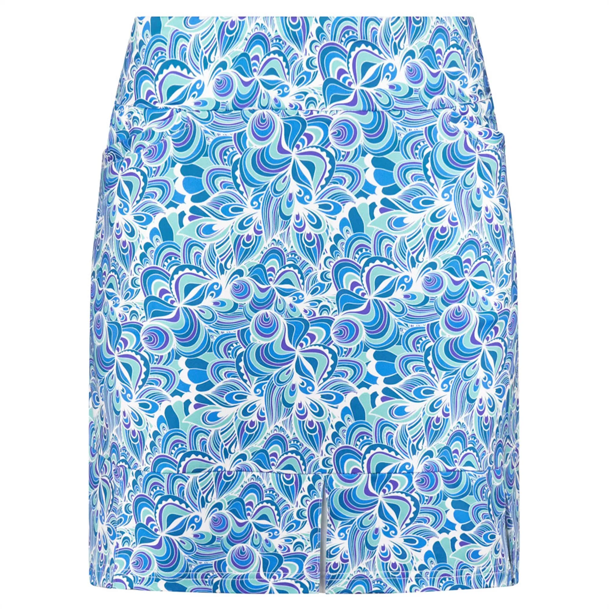 Alda Ladies Golf Skort Peacock Swirl 44CM - Pure Golf