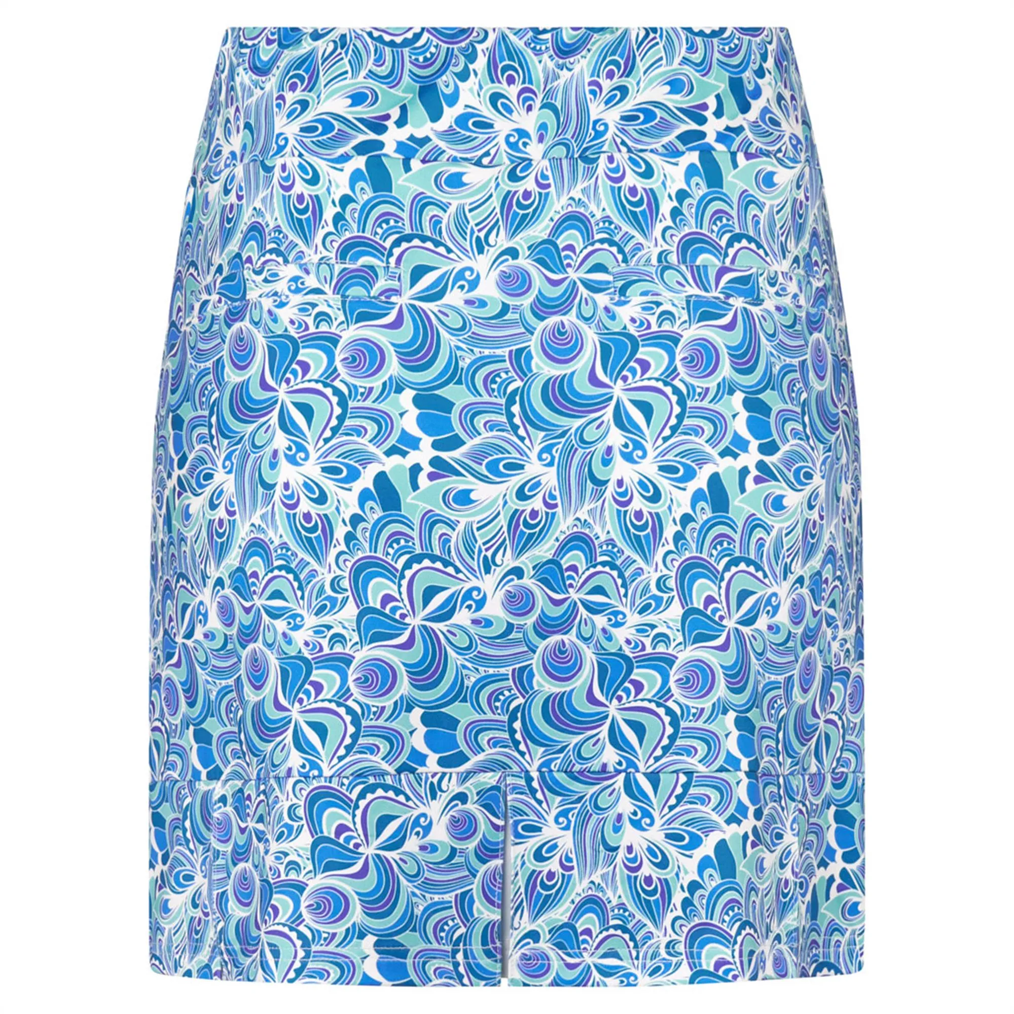 Alda Ladies Golf Skort Peacock Swirl 44CM - Pure Golf