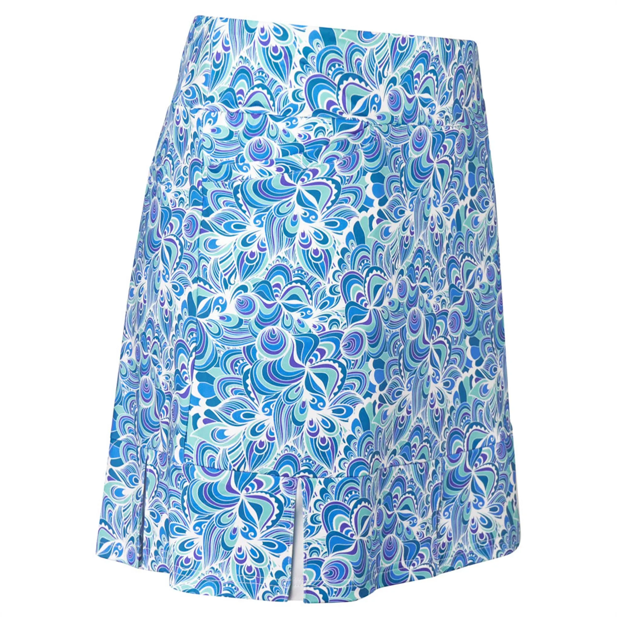 Alda Ladies Golf Skort Peacock Swirl 44CM - Pure Golf