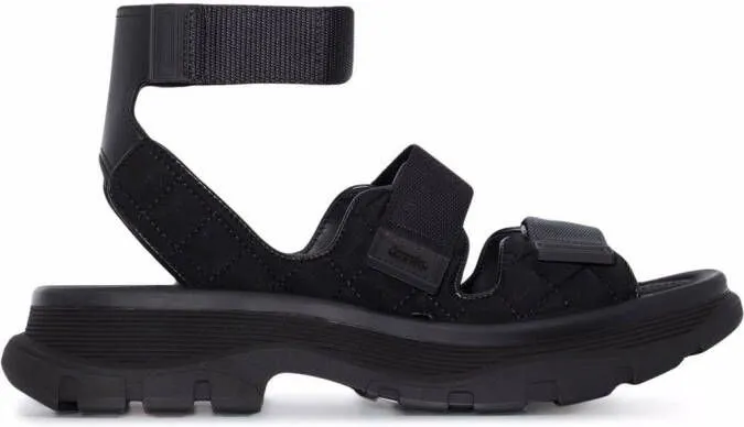 Alexander McQueen Tread flat sandals Black