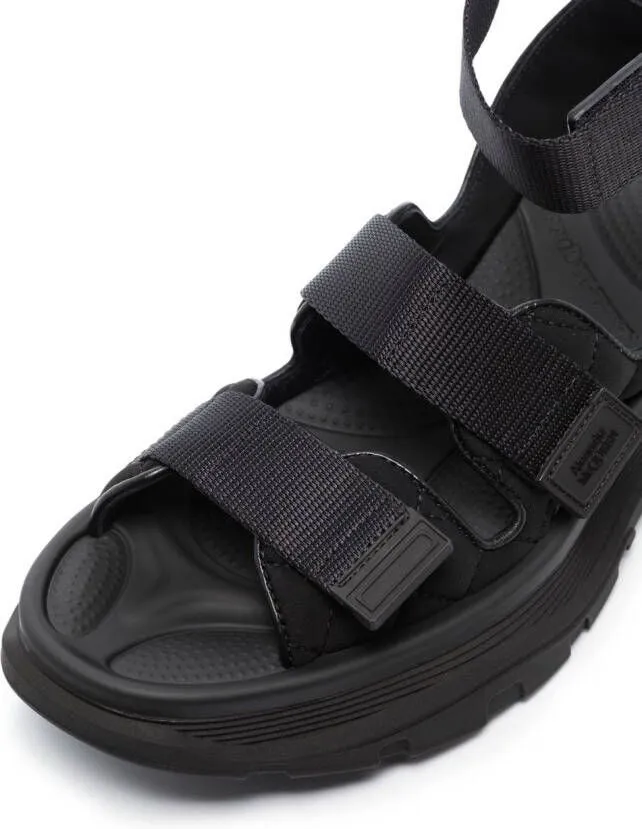 Alexander McQueen Tread flat sandals Black