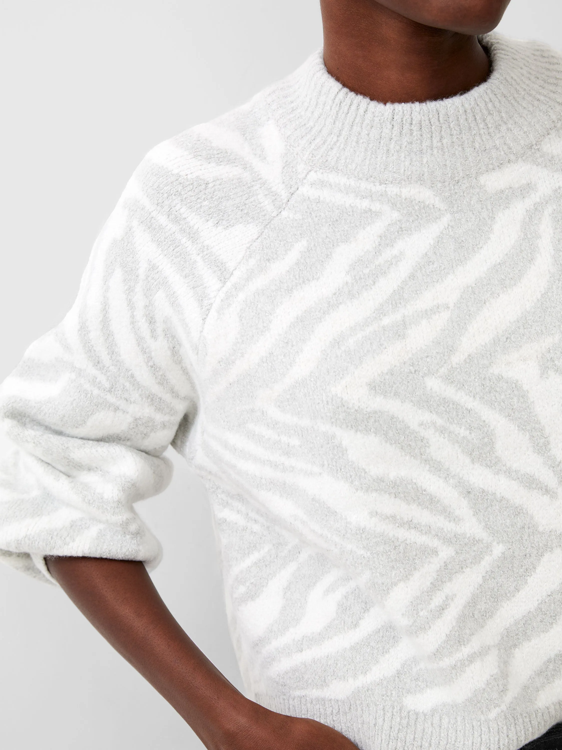 Animal Print Crewneck Sweater