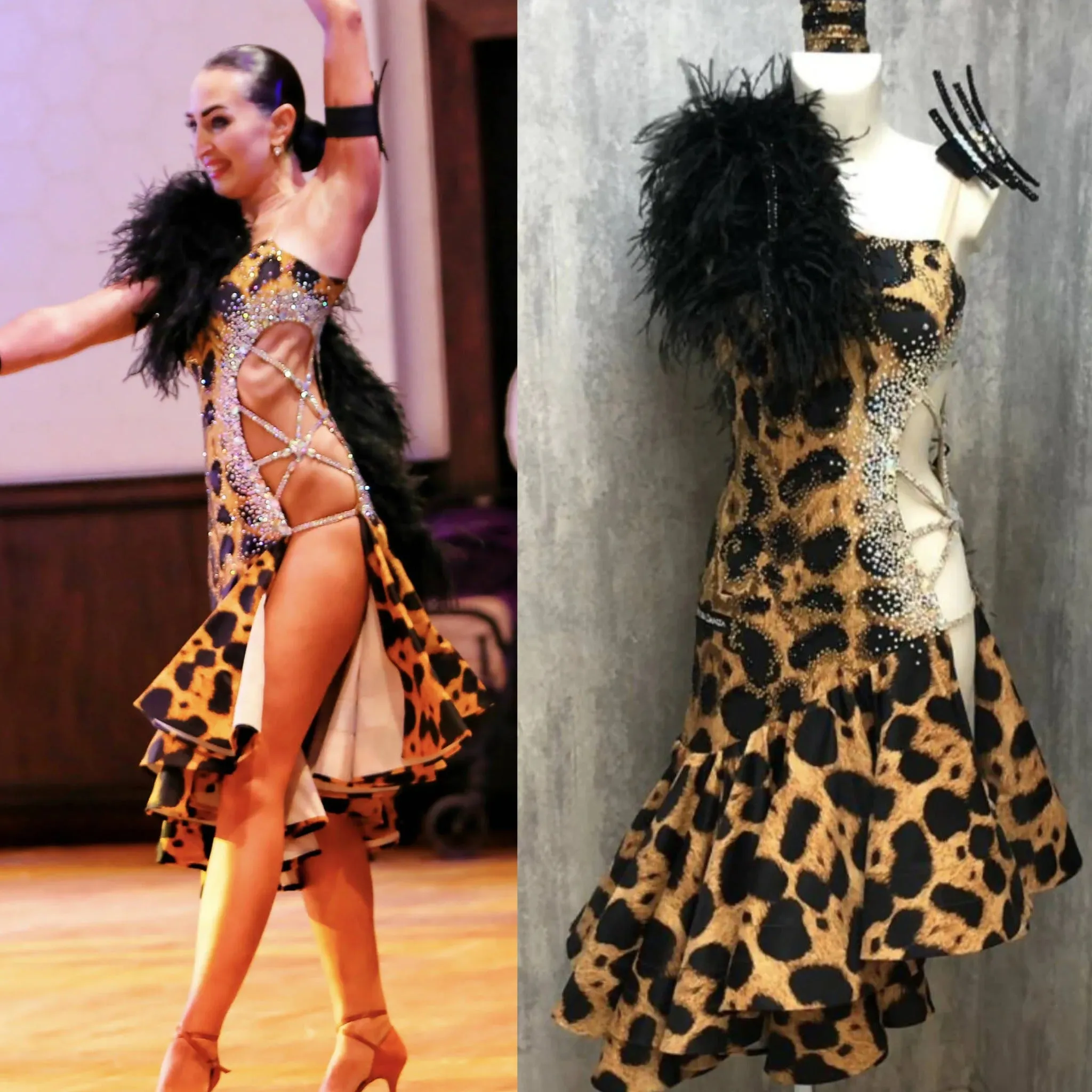 Animal Print Latin Dress by Ventura Danza