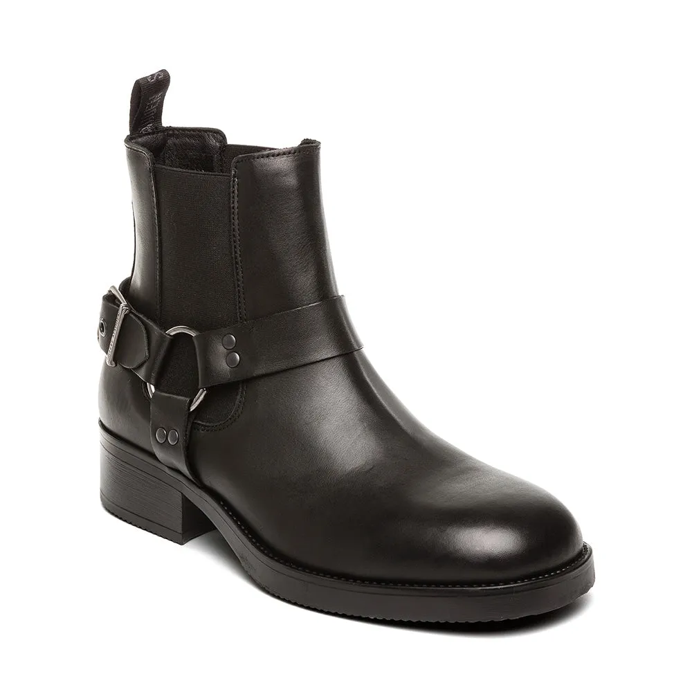 Antonn Black Leather Boots