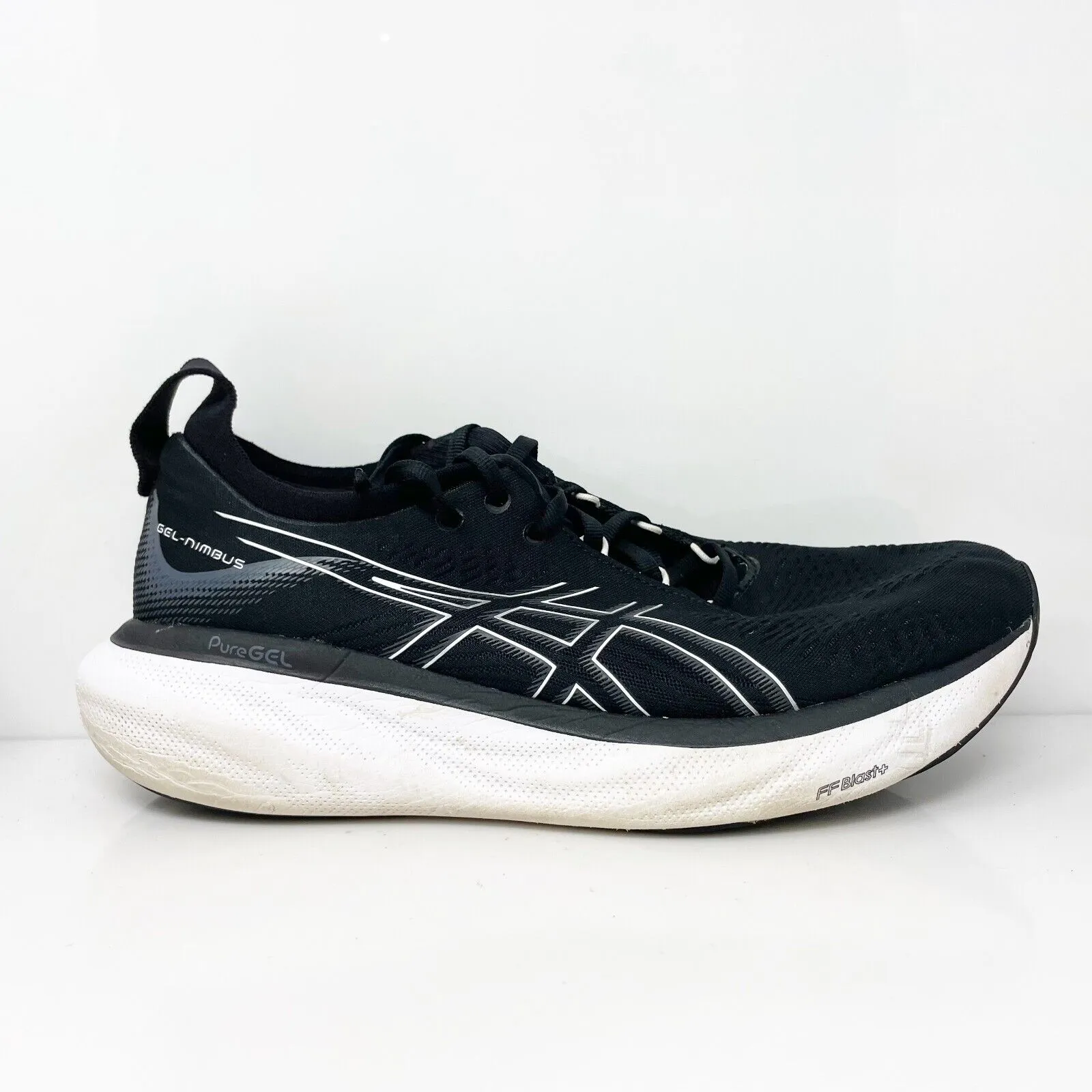 Asics Mens Gel Nimbus 25 1011B547 Black Running Shoes Sneakers Size 10