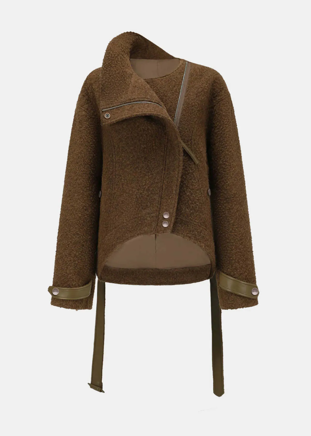 Asymmetric Jacket - Brown