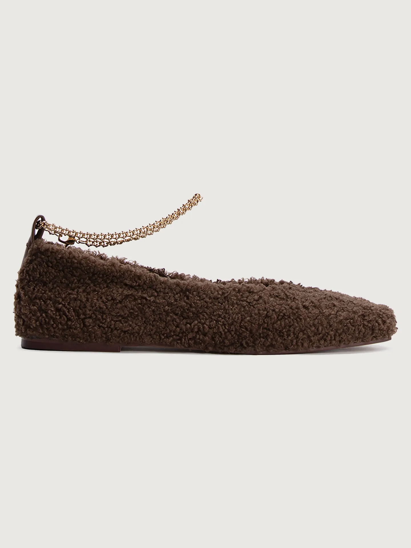 Augusta Teddy Ballet Flat - Chocolate