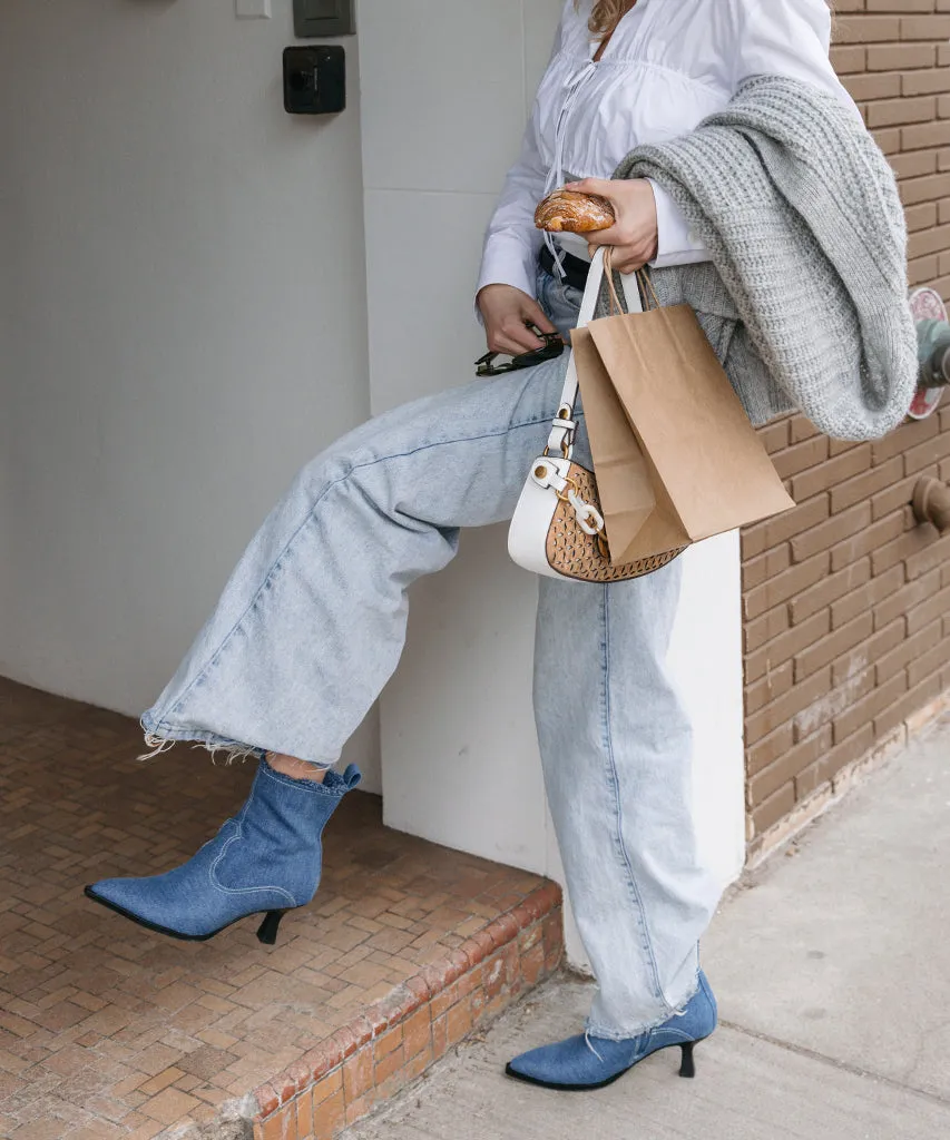 AUSTIN Blue Denim Style Boots