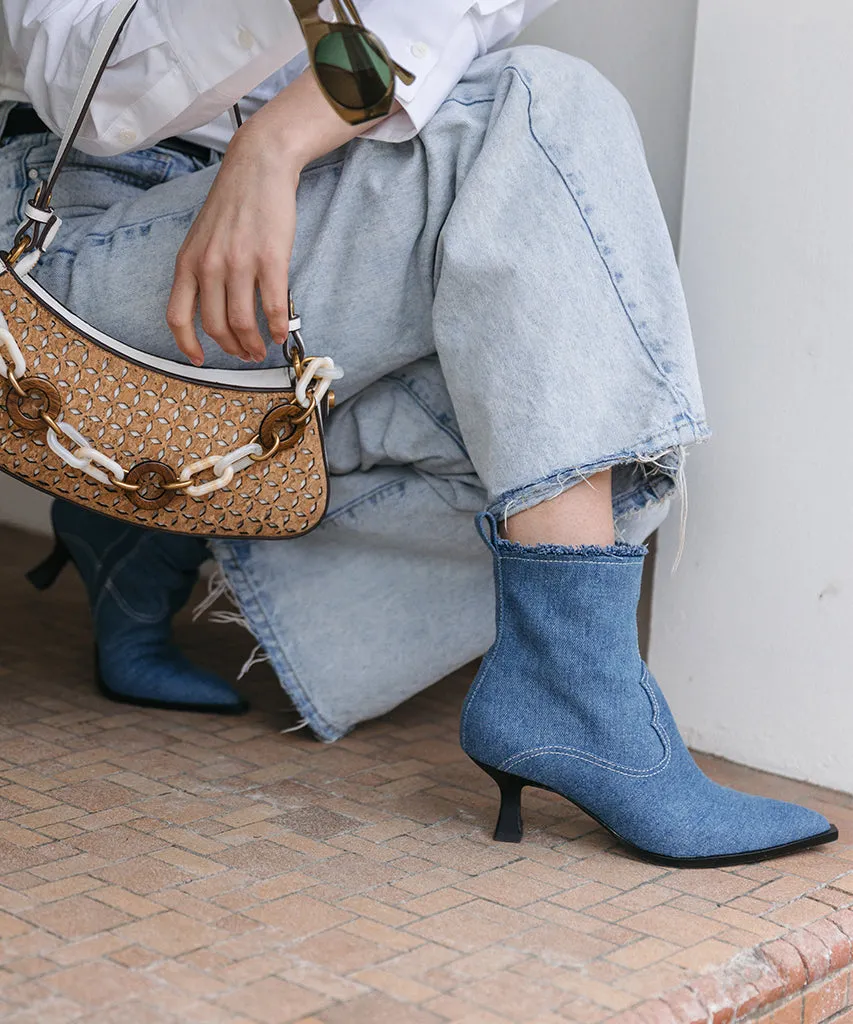 AUSTIN Blue Denim Style Boots