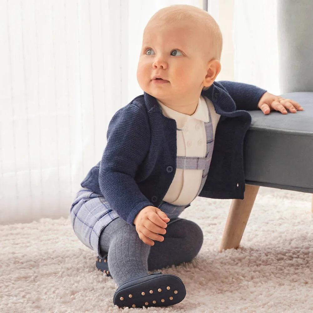 Baby Boys Navy Blue Pre-Walker Moccasins