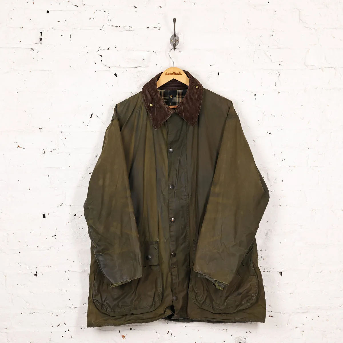 Barbour Border Wax Jacket Coat Green XXL