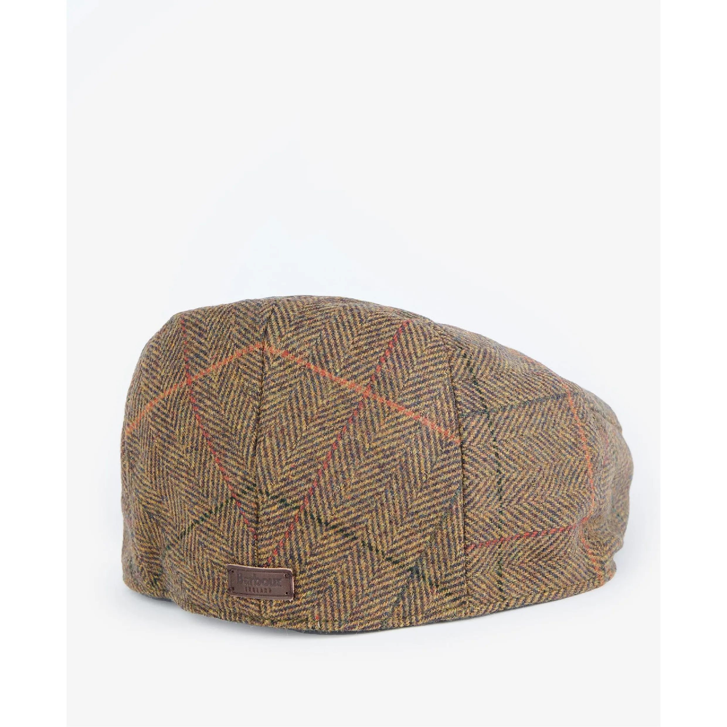 Barbour Wilkin Flat Cap MHA0665OL31 - Olive/Orange/Red