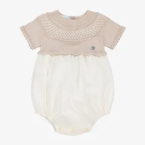 Beige Cotton Knit Shortie