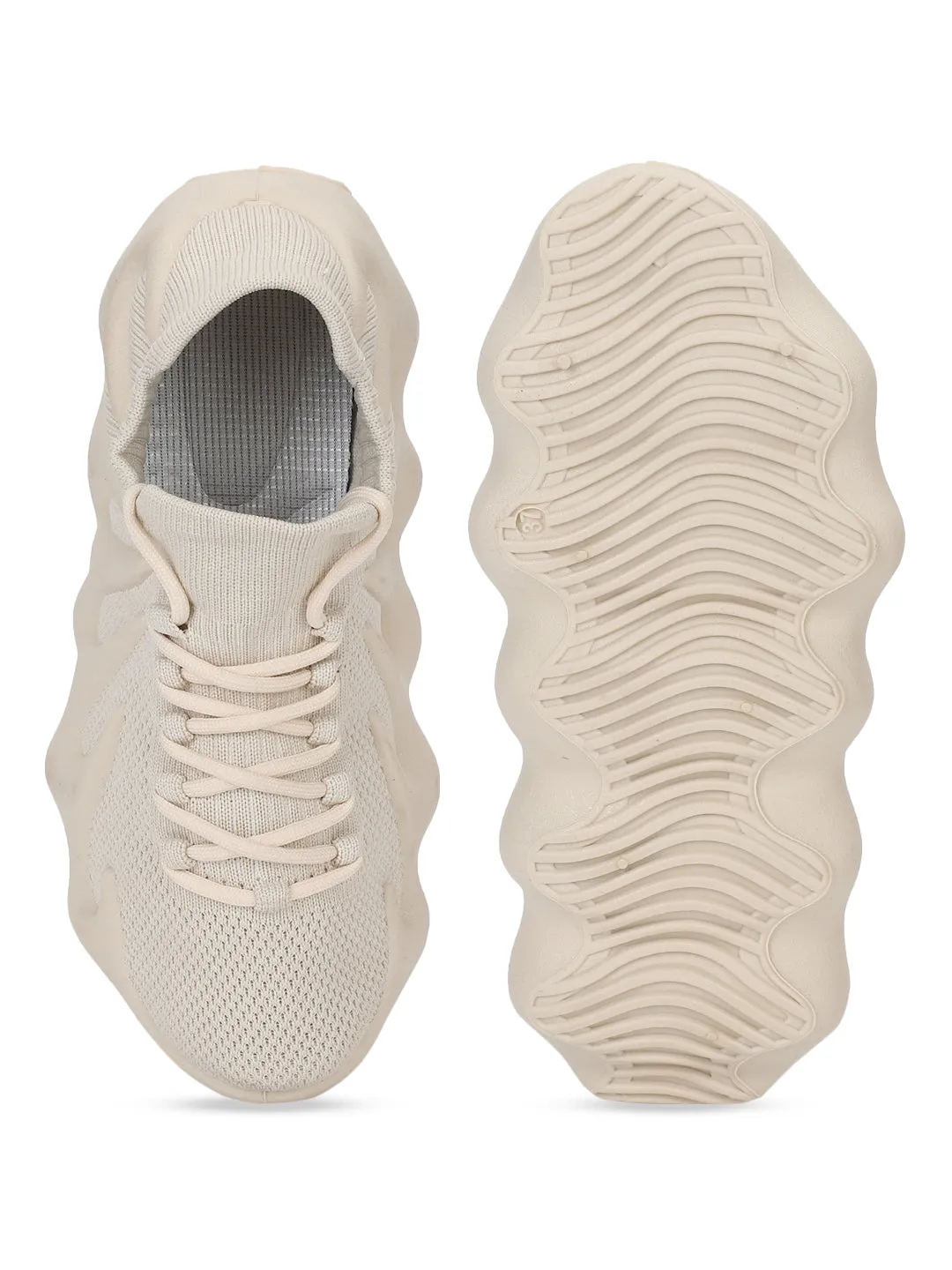 Beige Mesh Slip-On Sneakers (TC-RS3445-BEIG)