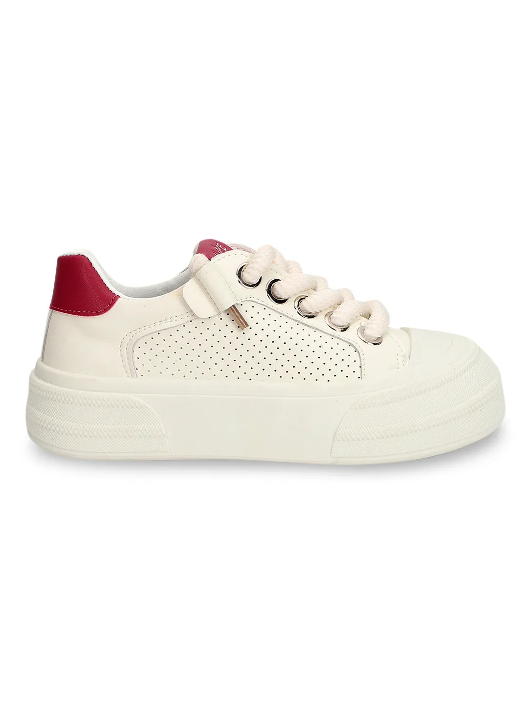 Beige PU Lace-Up Sneakers (TC-RS3652-BEIGRD)