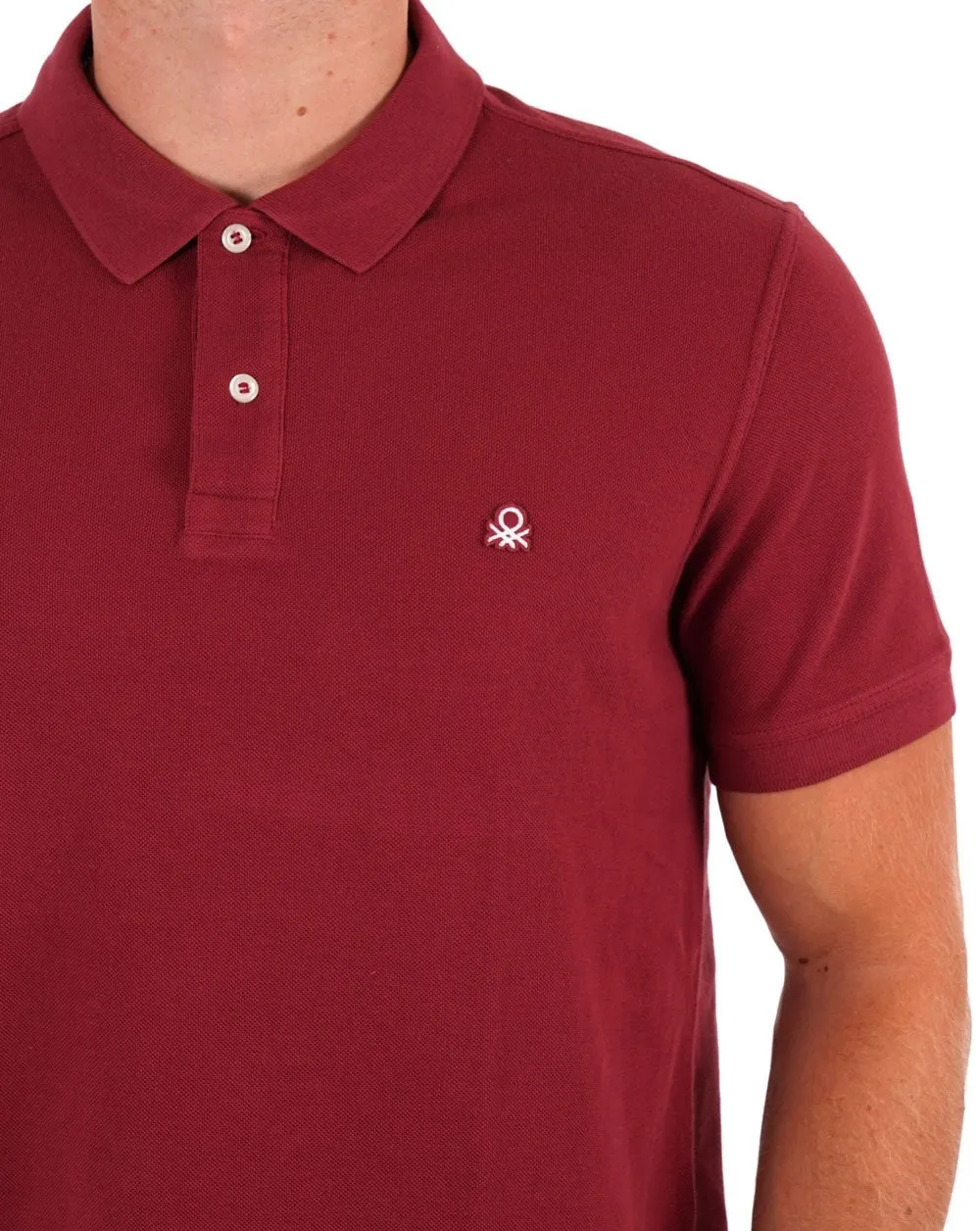 Benetton Polo Shirt Deep Red