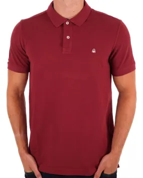 Benetton Polo Shirt Deep Red