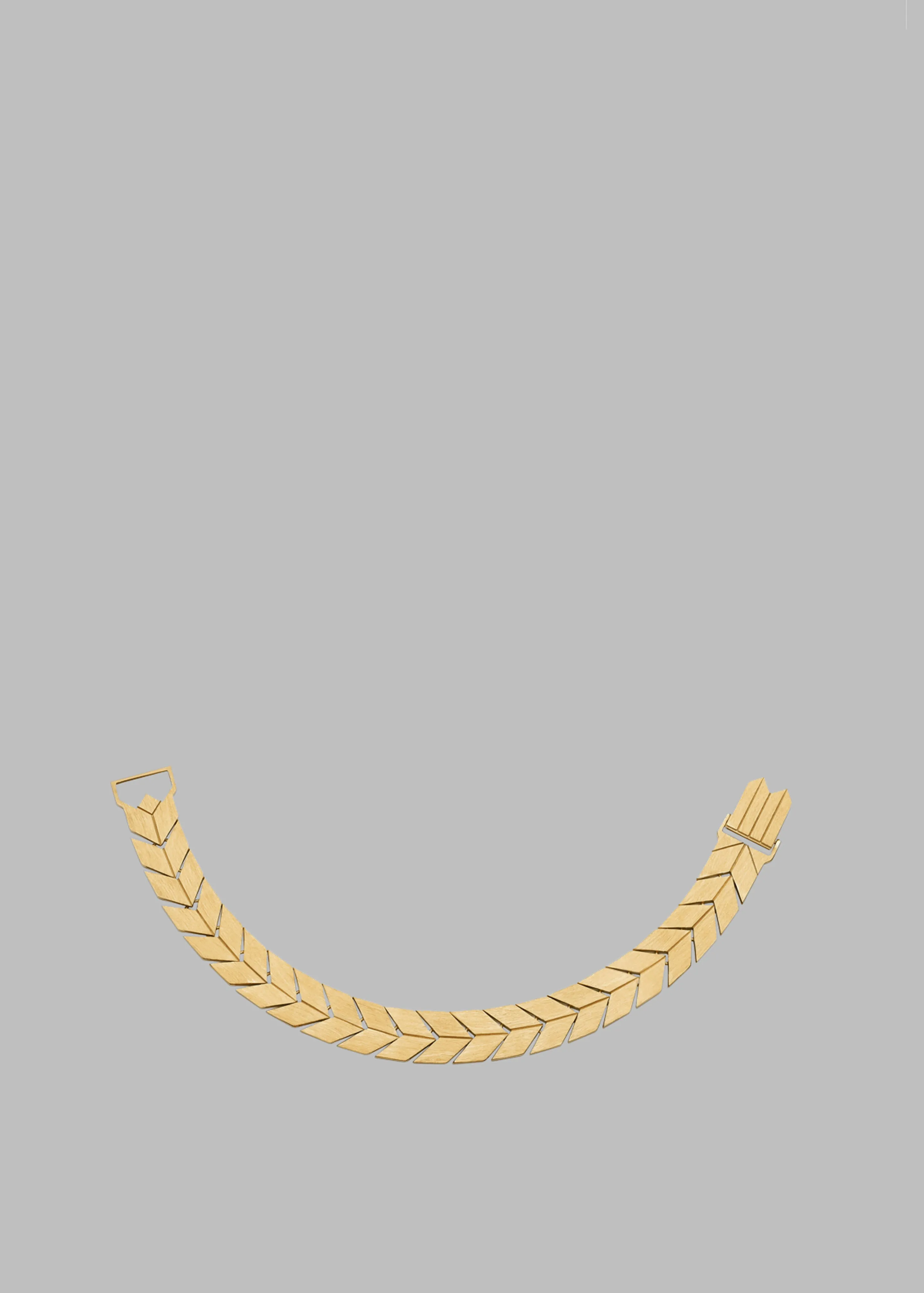 Bevza Flat Spikelet Bracelet - Gold