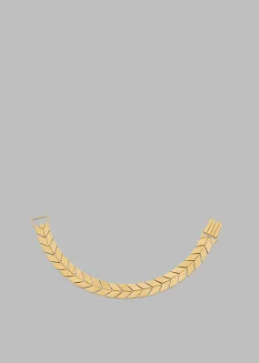 Bevza Flat Spikelet Bracelet - Gold