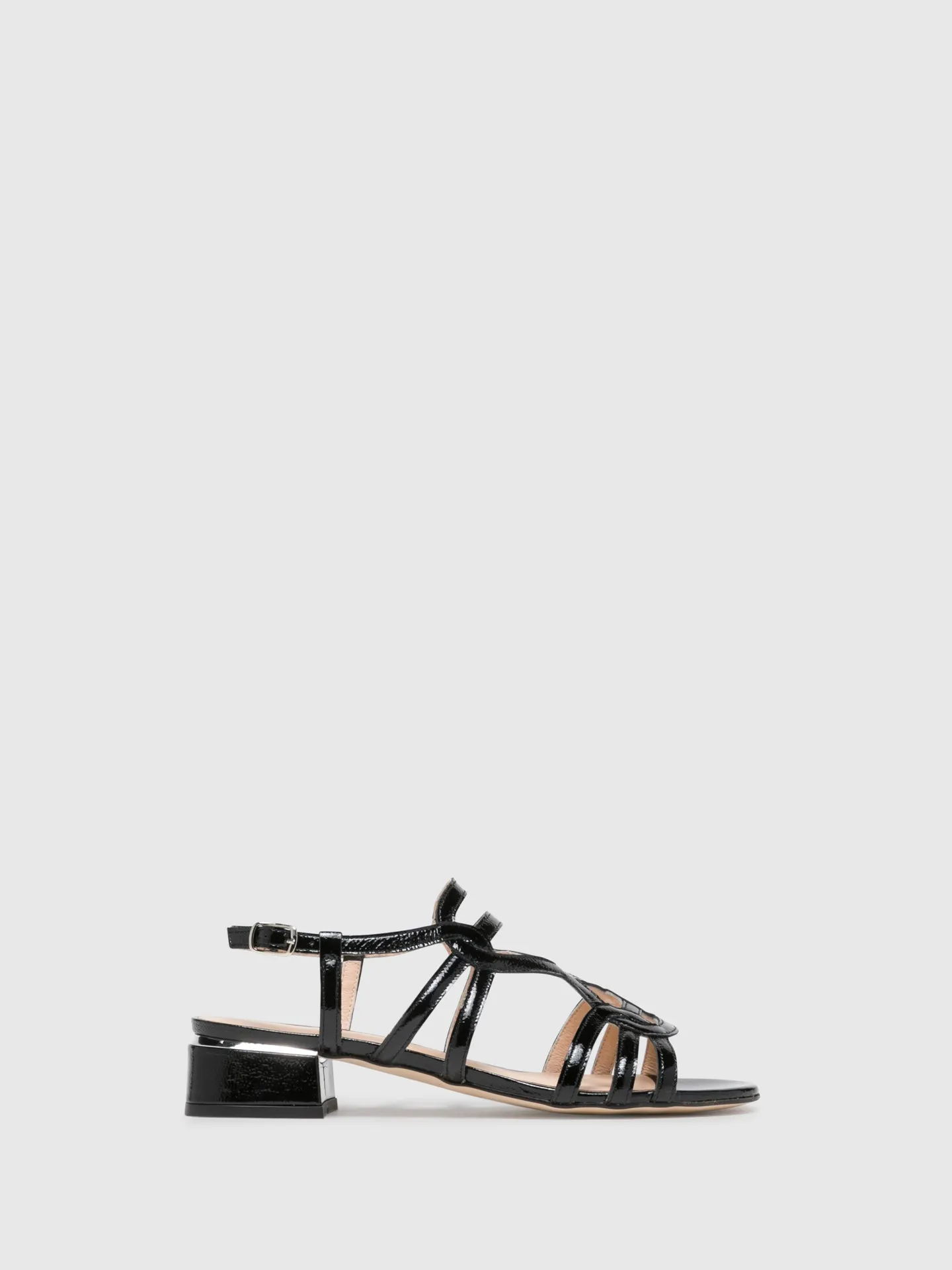 Black Buckle Sandals