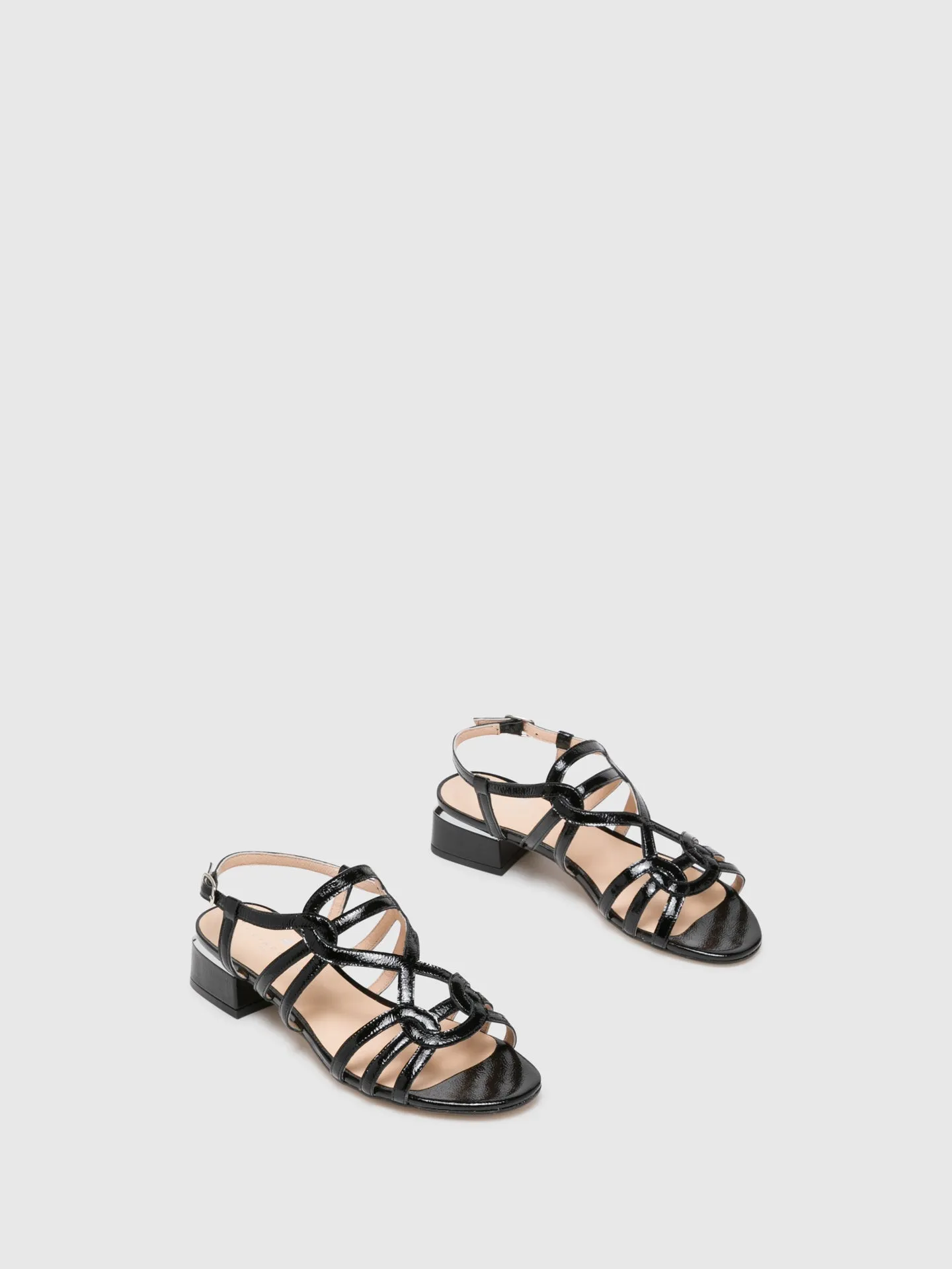 Black Buckle Sandals