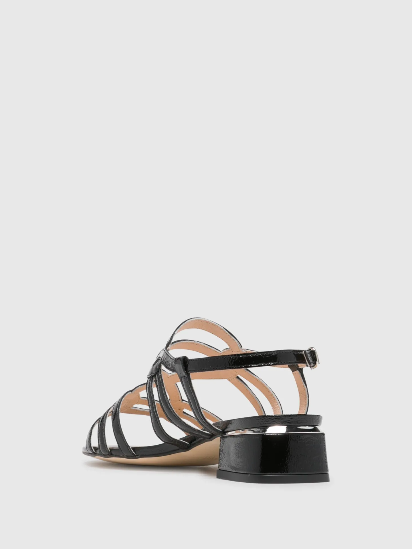 Black Buckle Sandals