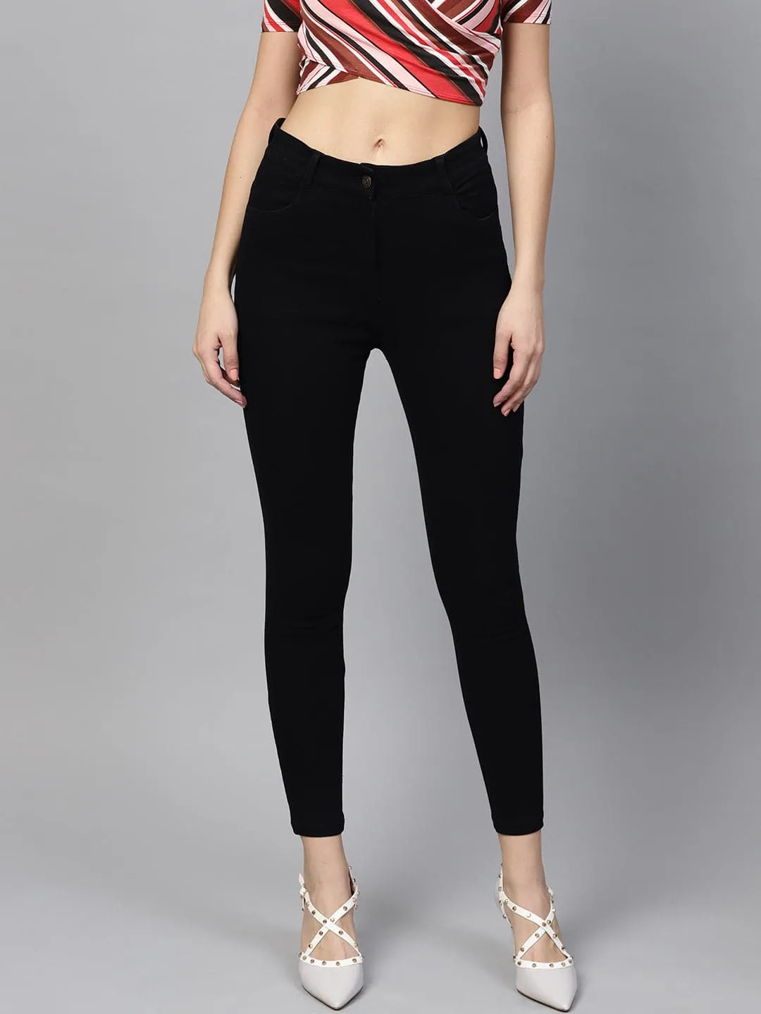 Black Cropped Jeans