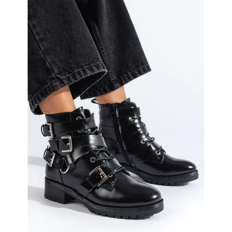 Black Shelovet workery boots