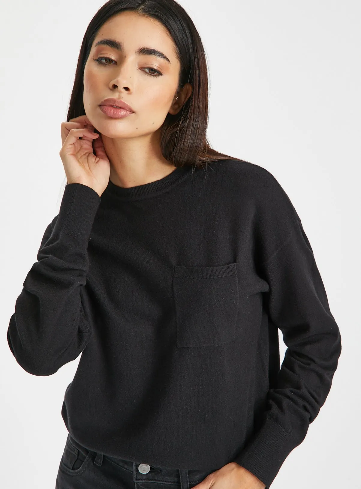 Black Soft Touch Pocket Jumper 24 from Tu Clothing - Shop Now