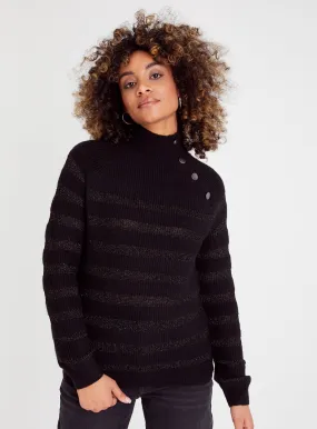 Black Stripe Sparkle Jumper 8 by Tu - Buy Now