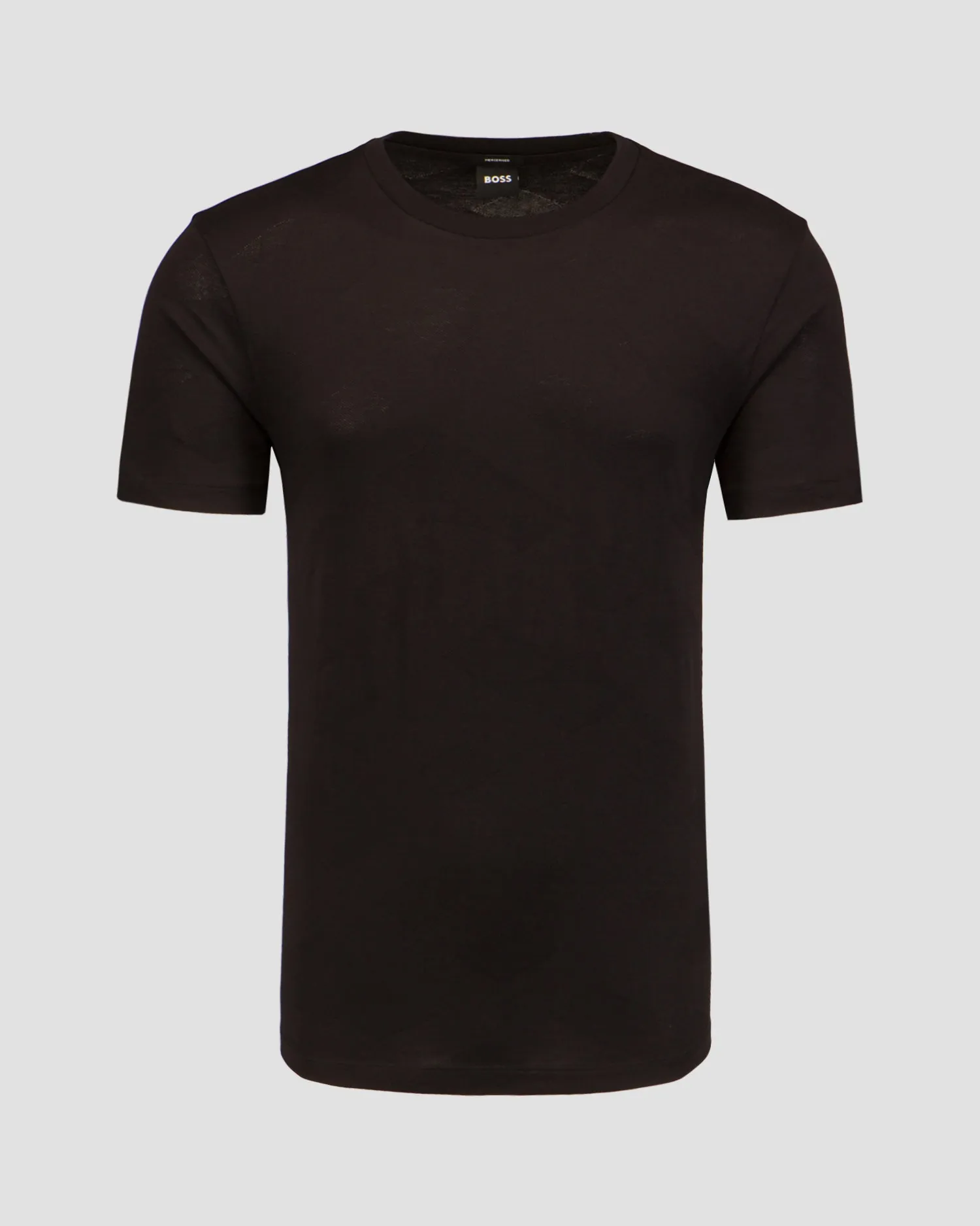 Black T-shirt with Hugo Boss Tiburt monograms 50495728-1