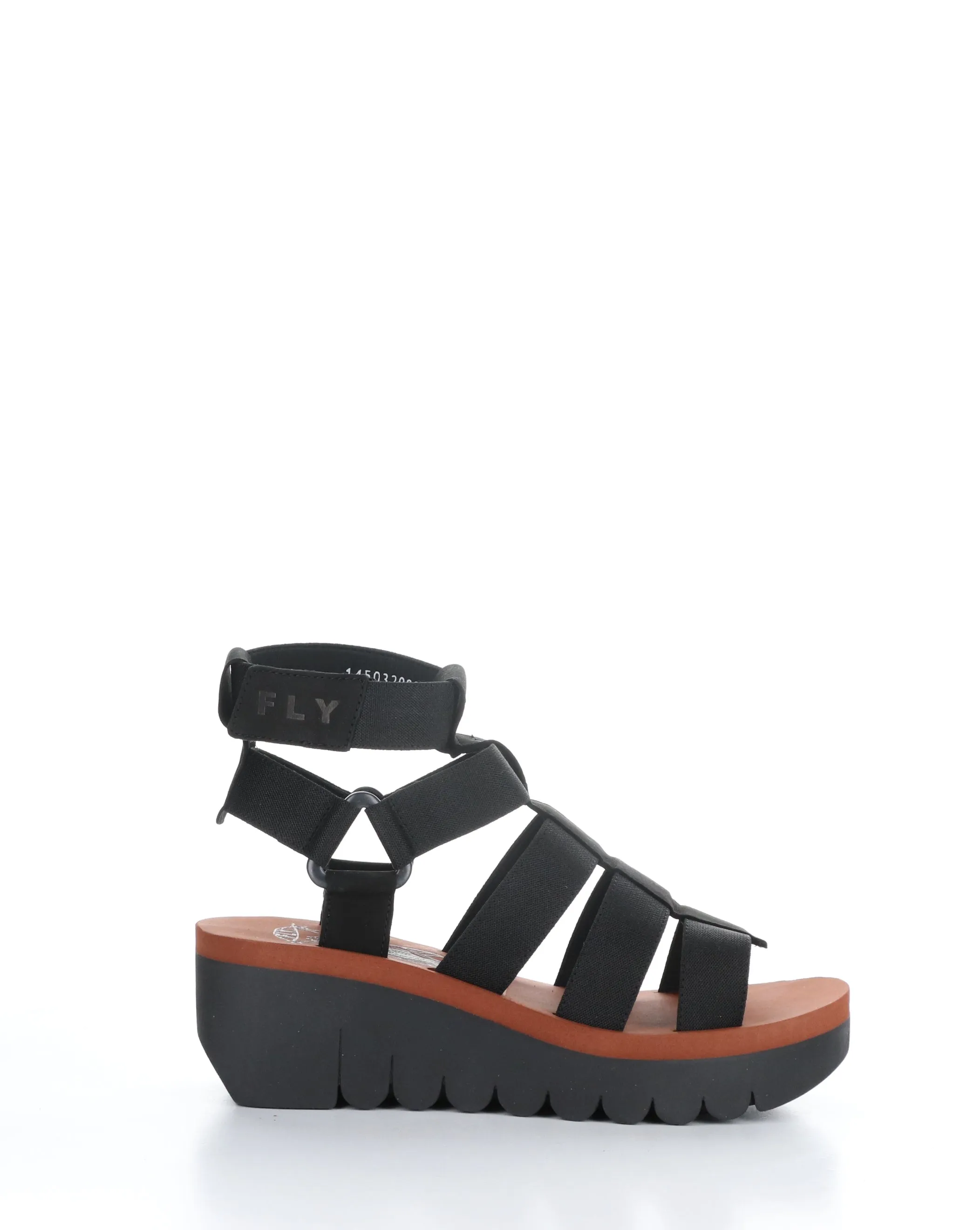 Black Velcro Sandals - YUFI032FLY