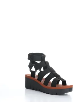 Black Velcro Sandals - YUFI032FLY