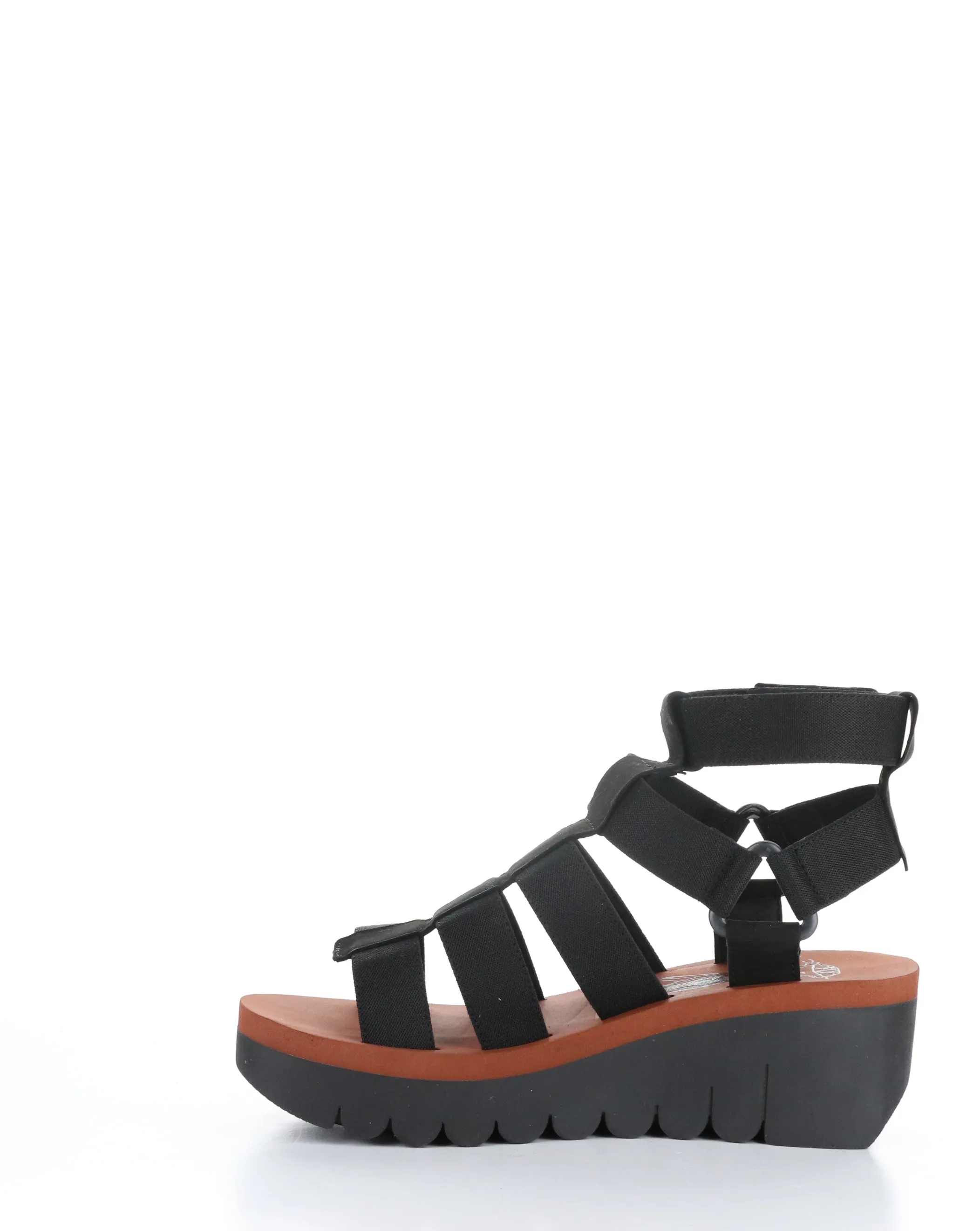 Black Velcro Sandals - YUFI032FLY