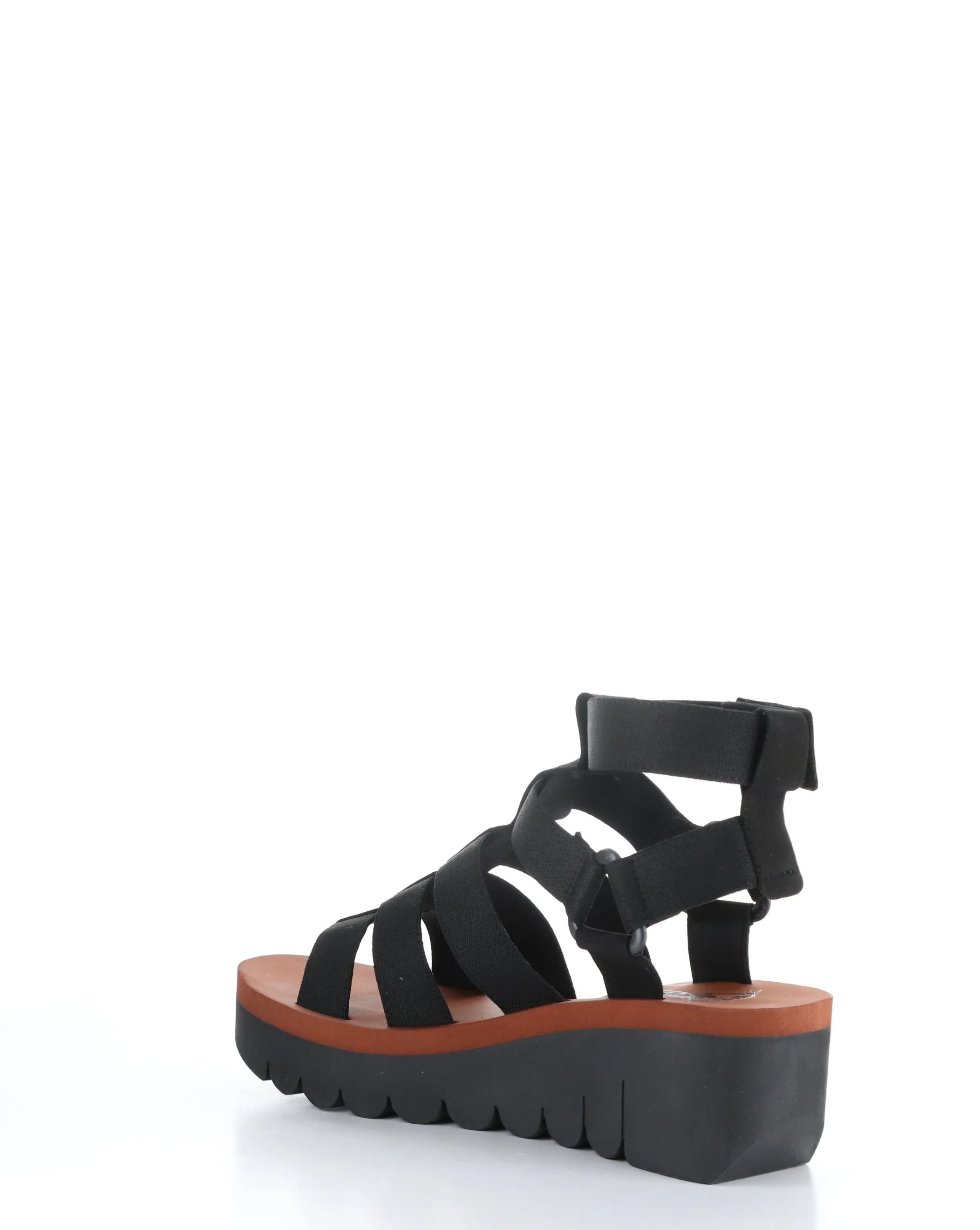 Black Velcro Sandals - YUFI032FLY